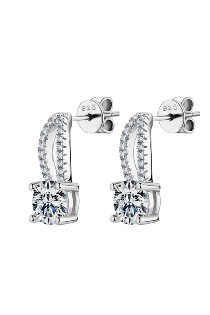 1 Carat Moissanite Sterling Silver Earrings