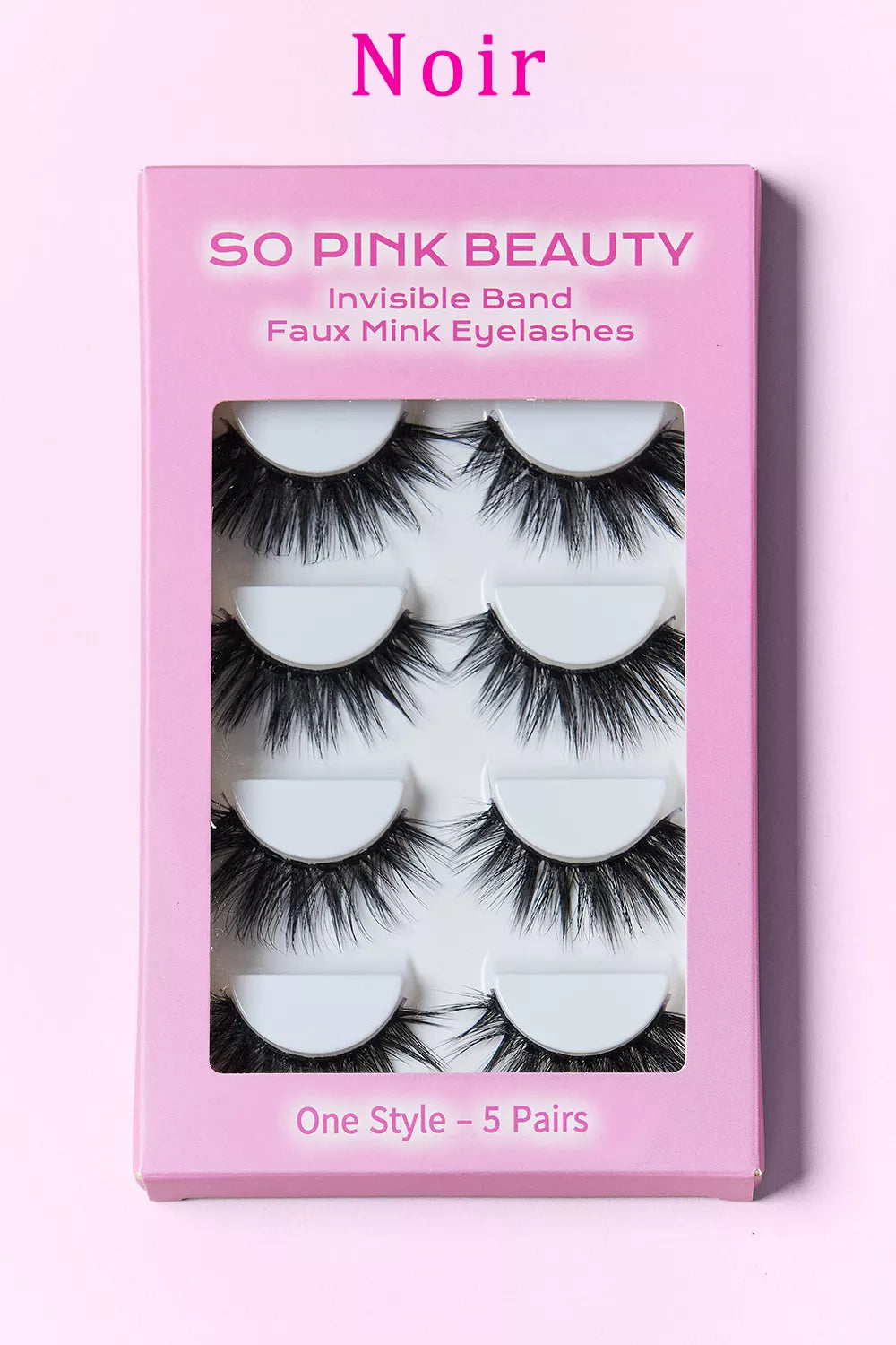 SO PINK BEAUTY Faux Mink Eyelashes Variety Pack 5 Pairs