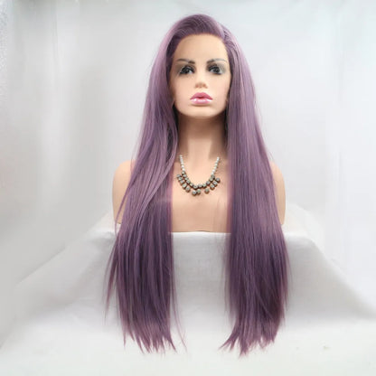 Perfect Purple Long Straight Wig 24"
