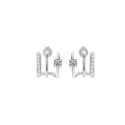 Moissanite 925 Sterling Silver Earrings