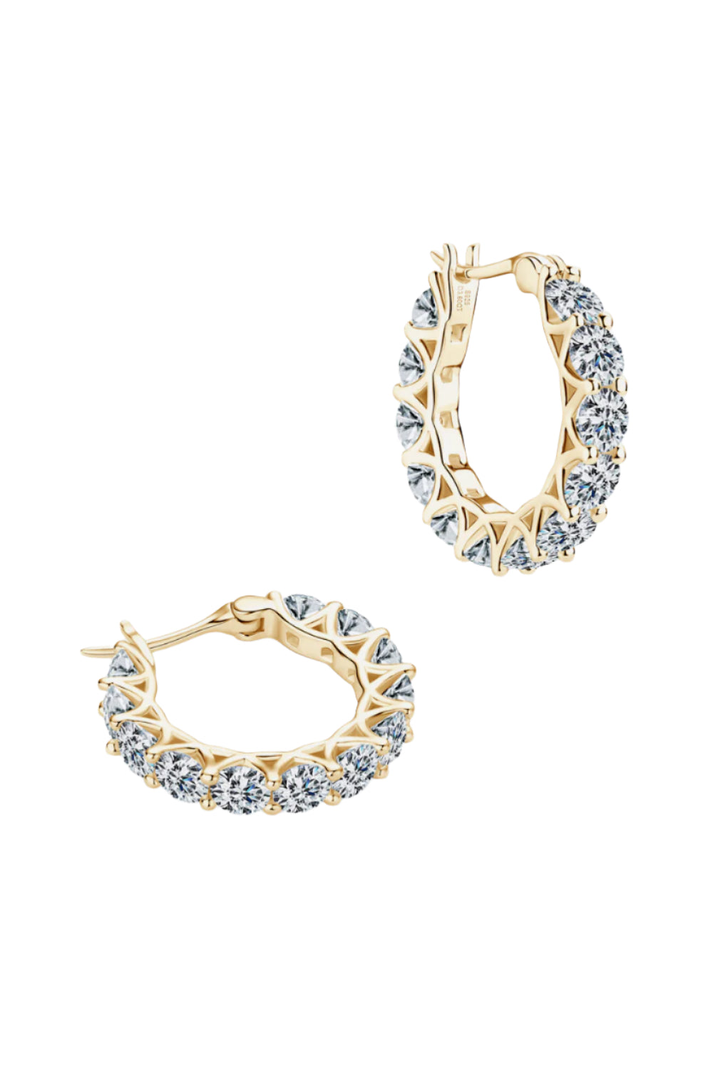 7.2 Carat Moissanite 18K Gold-plated Earrings