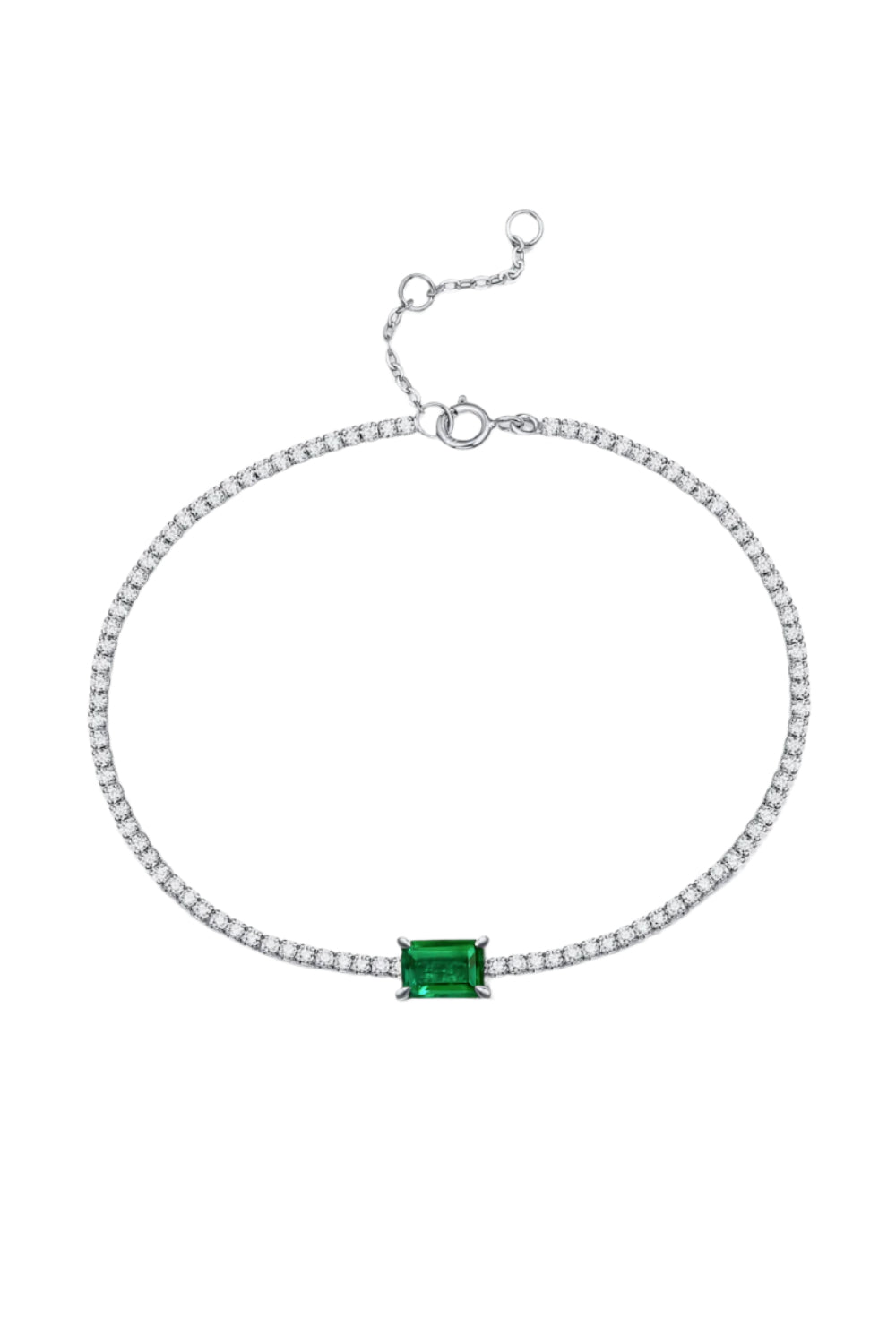 Adored 1 Carat Lab-Grown Emerald Bracelet
