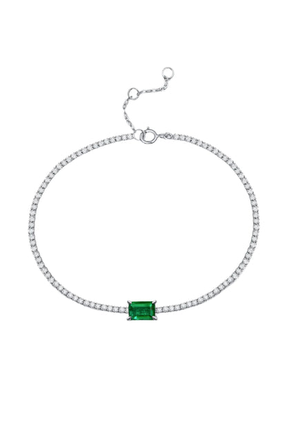 Adored 1 Carat Lab-Grown Emerald Bracelet