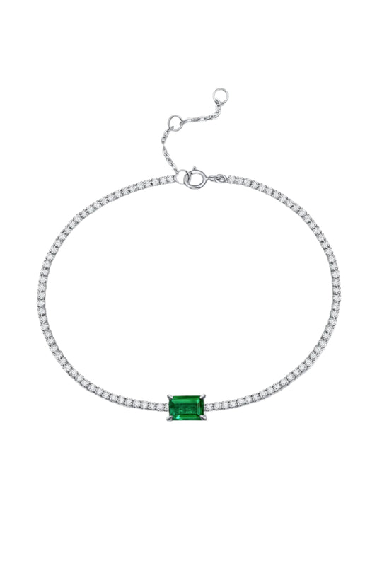 Adored 1 Carat Lab-Grown Emerald Bracelet