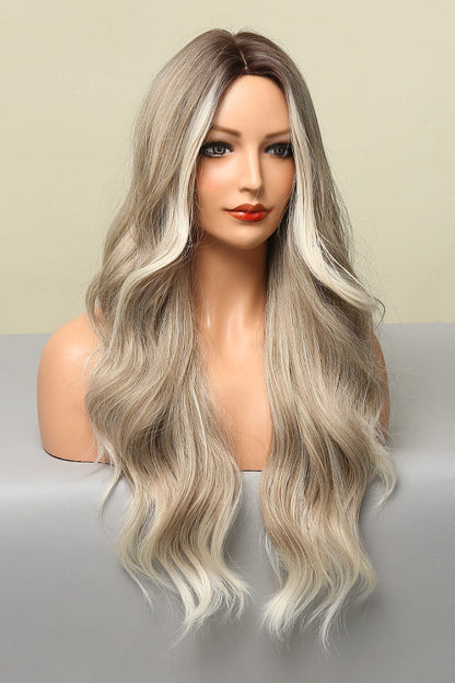 Light Brown/Blonde Balayage Full Machine Made Long Wave Wigs 26''