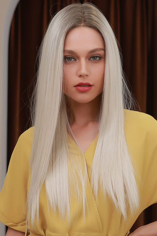 Blonde 13*2" Lace Front Wigs Synthetic Long Straight 26" 