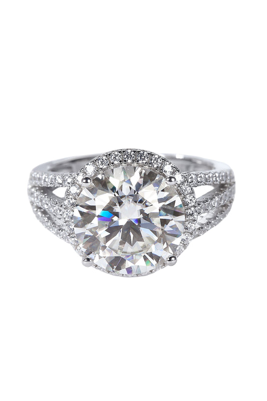 5 Carat  Moissanite Split Shank Ring