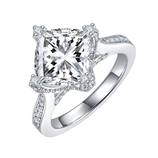 4 Carat Moissanite 925 Sterling Silver Ring